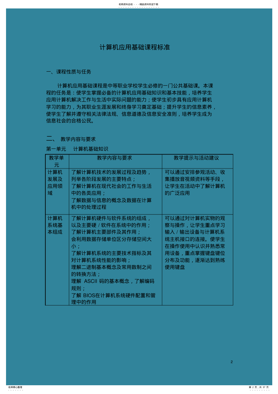 2022年中职计算机应用基础教案 .pdf_第2页