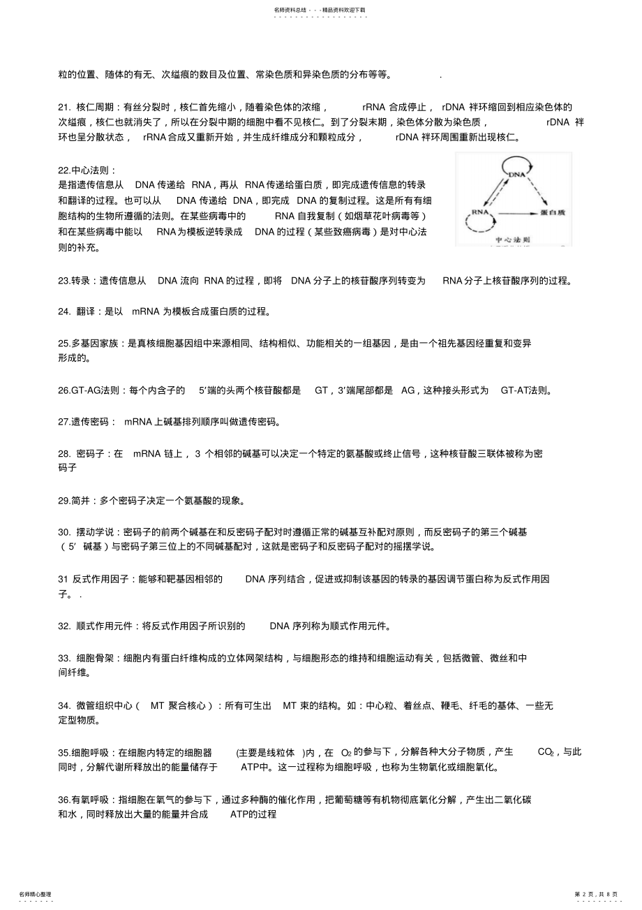 2022年细胞生物复习知识点 .pdf_第2页