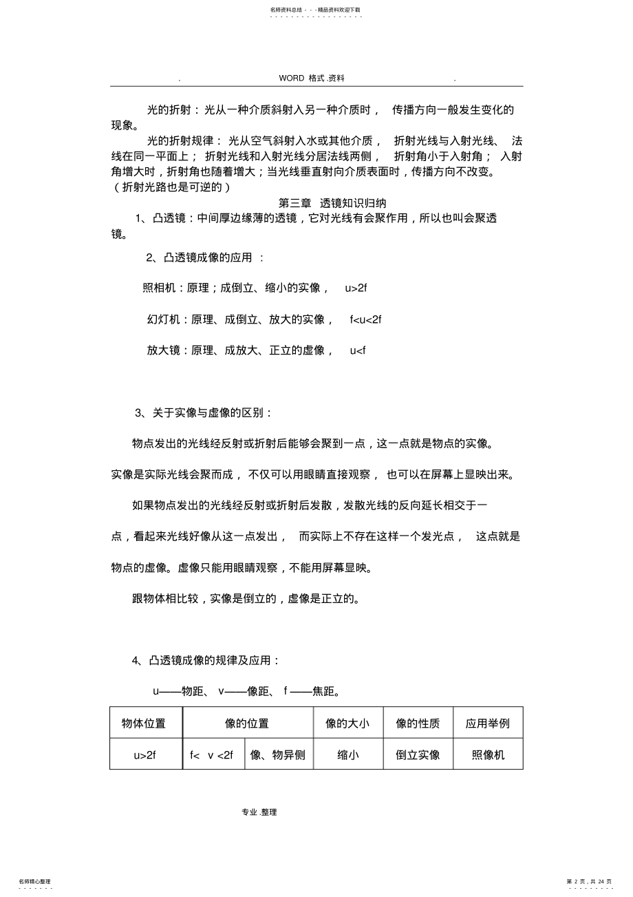 2022年人版初中物理知识点总结归纳[特详细],推荐文档 .pdf_第2页