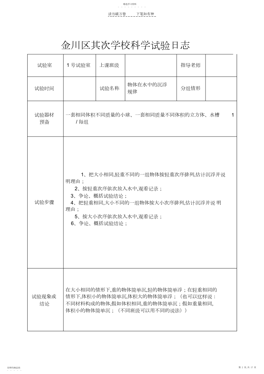 2022年五年级下册科学实验日志.docx_第2页