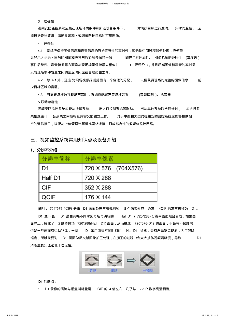 2022年视频监控系统知识总结 .pdf_第2页