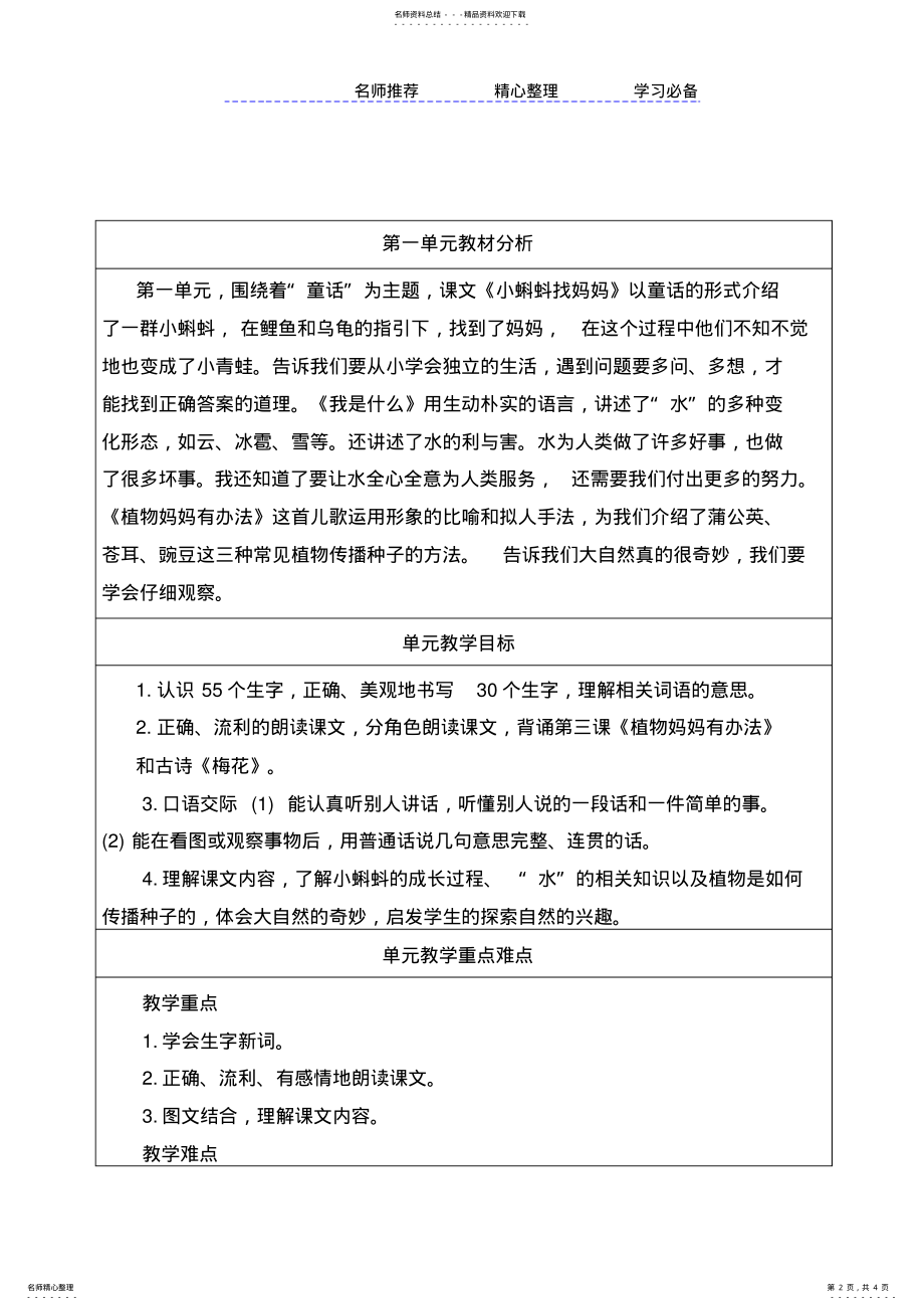 2022年部编版二年级语文上册第一单元教材简析 .pdf_第2页