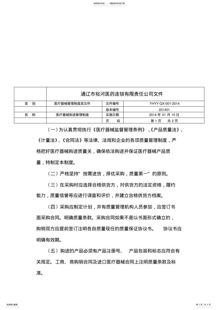 2022年医疗器械管理制度目录 .pdf_第2页