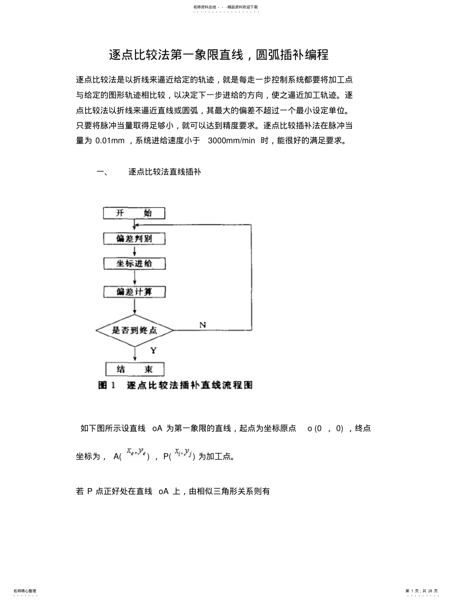 2022年逐点比较法第一象限直线圆弧插补 .pdf_第1页