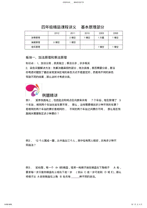 2022年四年级精品课程讲义-基本原理部分学生版 .pdf