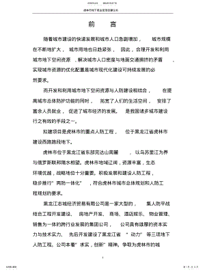 2022年地下商业街项目建议书 .pdf