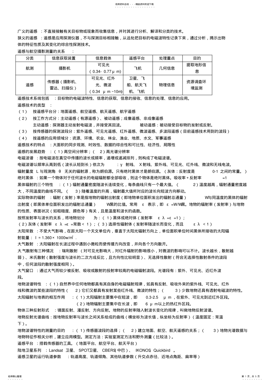 2022年遥感复习资料 3.pdf_第1页