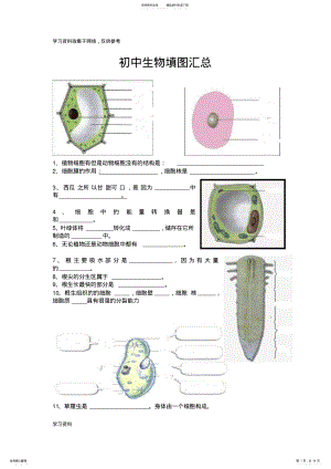 2022年初中生物填图题及答案 .pdf