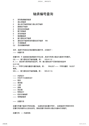 2022年轴承型号查询 .pdf