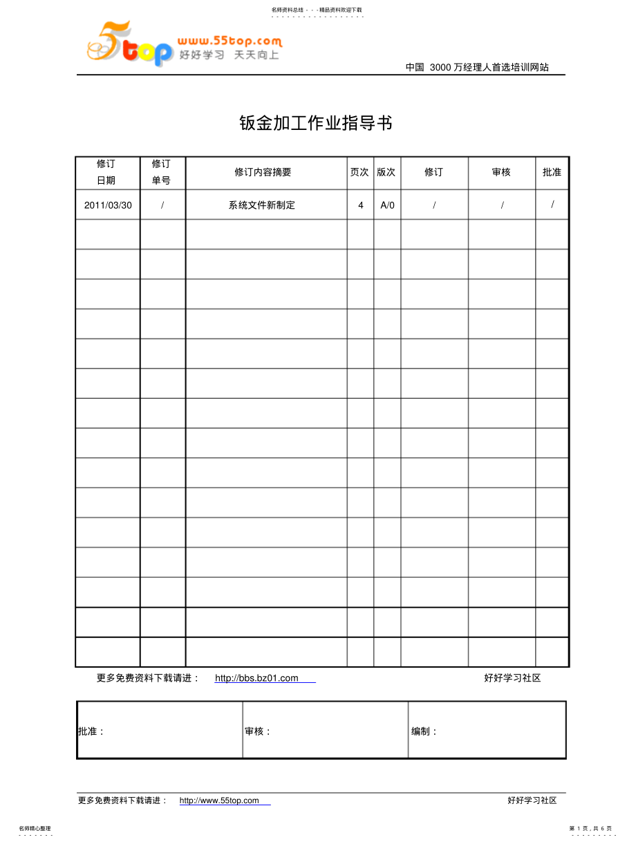 2022年钣金加工作业指导书 .pdf_第1页