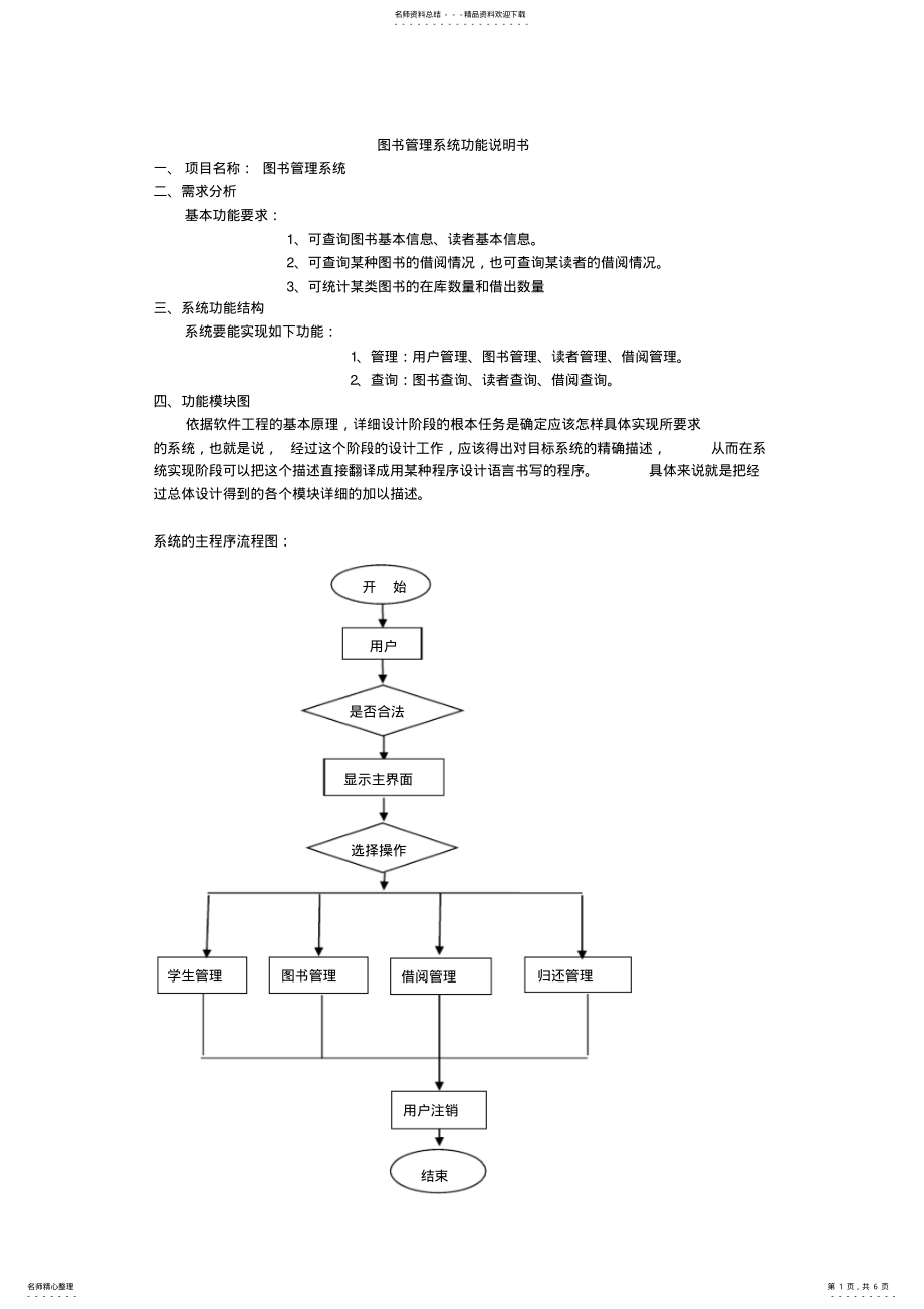 2022年图书管理系统功能说明书 3.pdf_第1页