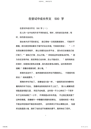 2022年在尝试中成长作文字 .pdf