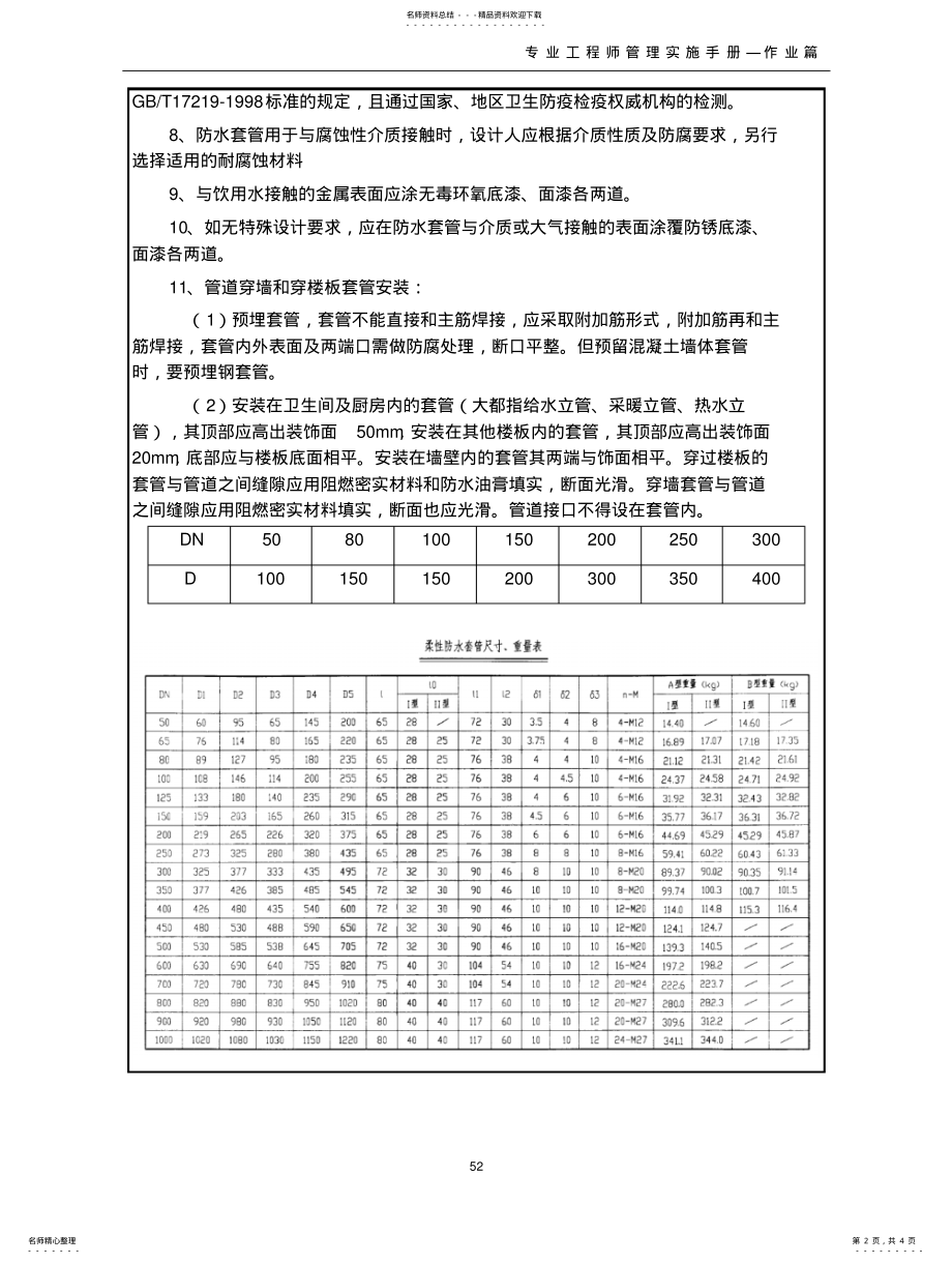 2022年防水套管技术交底 .pdf_第2页