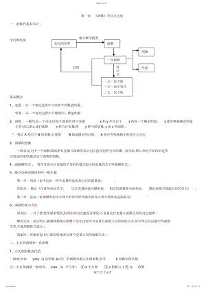 2022年初二数学函数知识点总结.docx