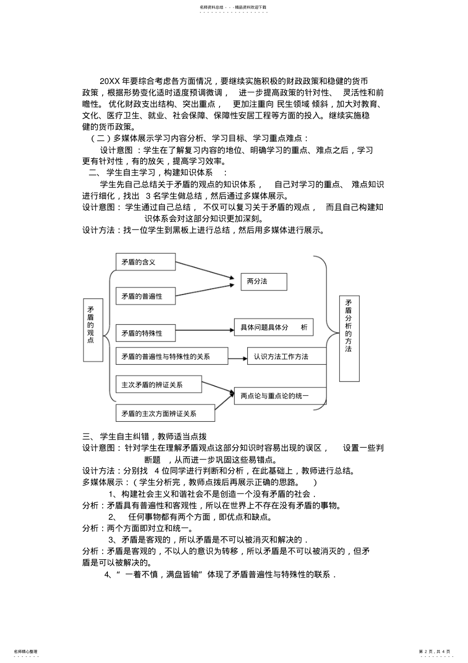 2022年唯物辩证法的实质与核心教学设计 .pdf_第2页