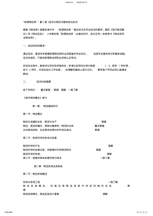 2022年助理物流师考试重点 .pdf