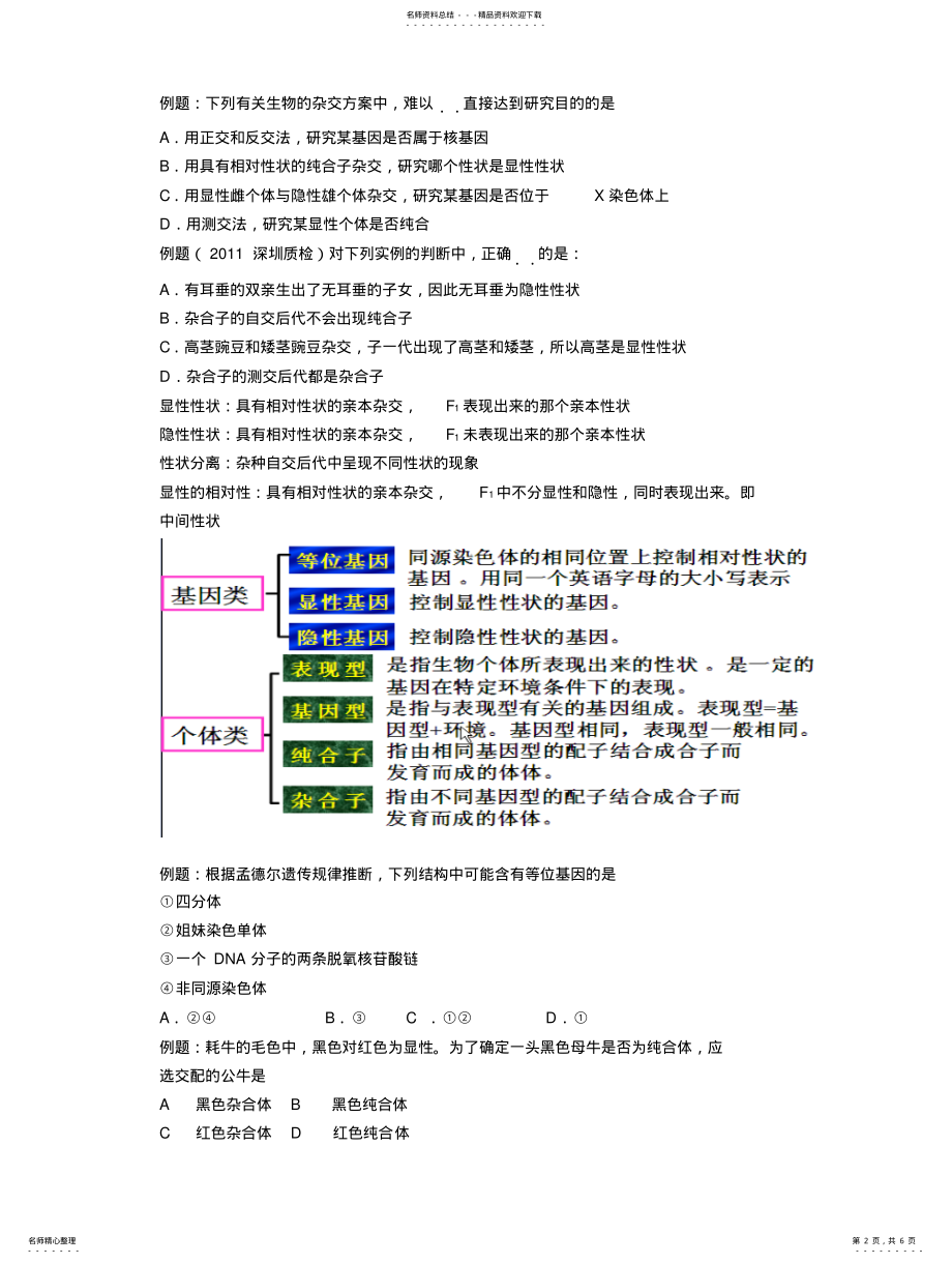 2022年分离定律和自由组合定律 .pdf_第2页