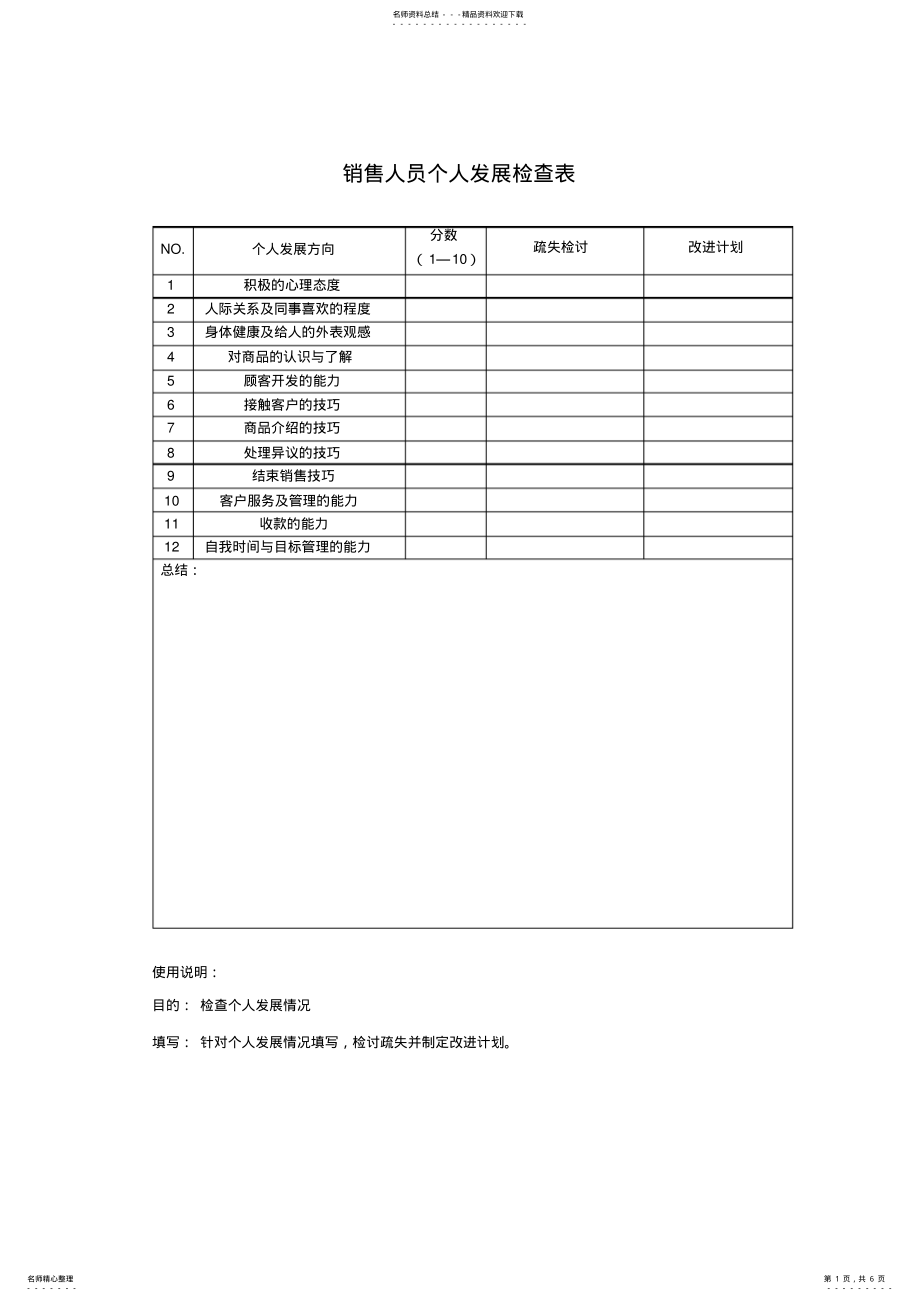 2022年销售管理表格 .pdf_第1页