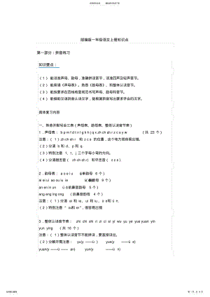 2022年部编版一年级语文上册知识点 .pdf