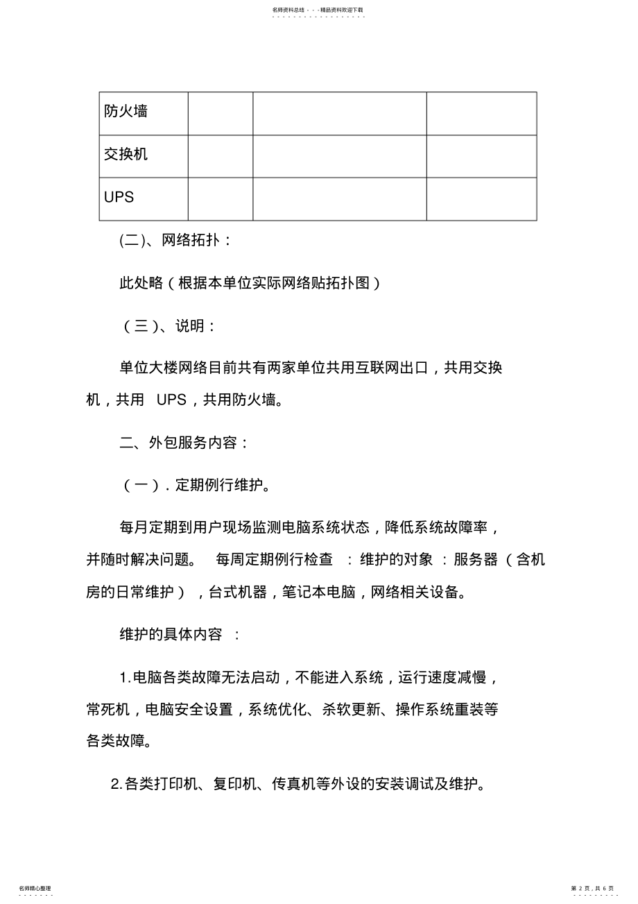 2022年单位电脑维护服务外包方案 .pdf_第2页