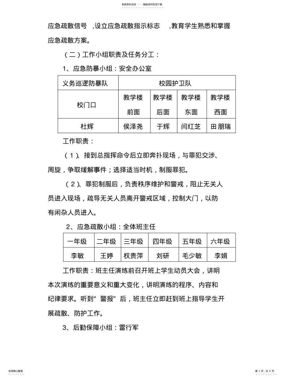 2022年防恐防暴处突应急演练方案 .pdf_第2页