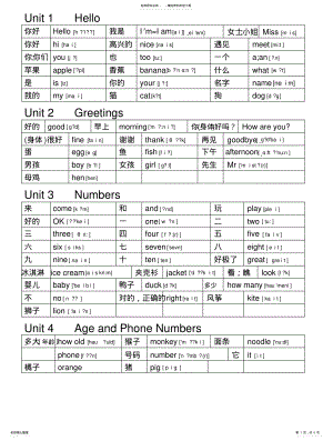 2022年闽教版三年级上册英语单词 .pdf