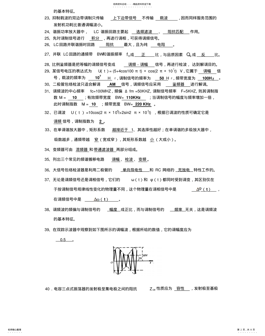 2022年通信电子线路复习题及答案借鉴 .pdf_第2页