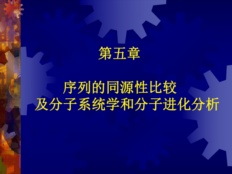 序列的同源性比较及分子系统学和分子进化分析ppt课件.ppt_第1页