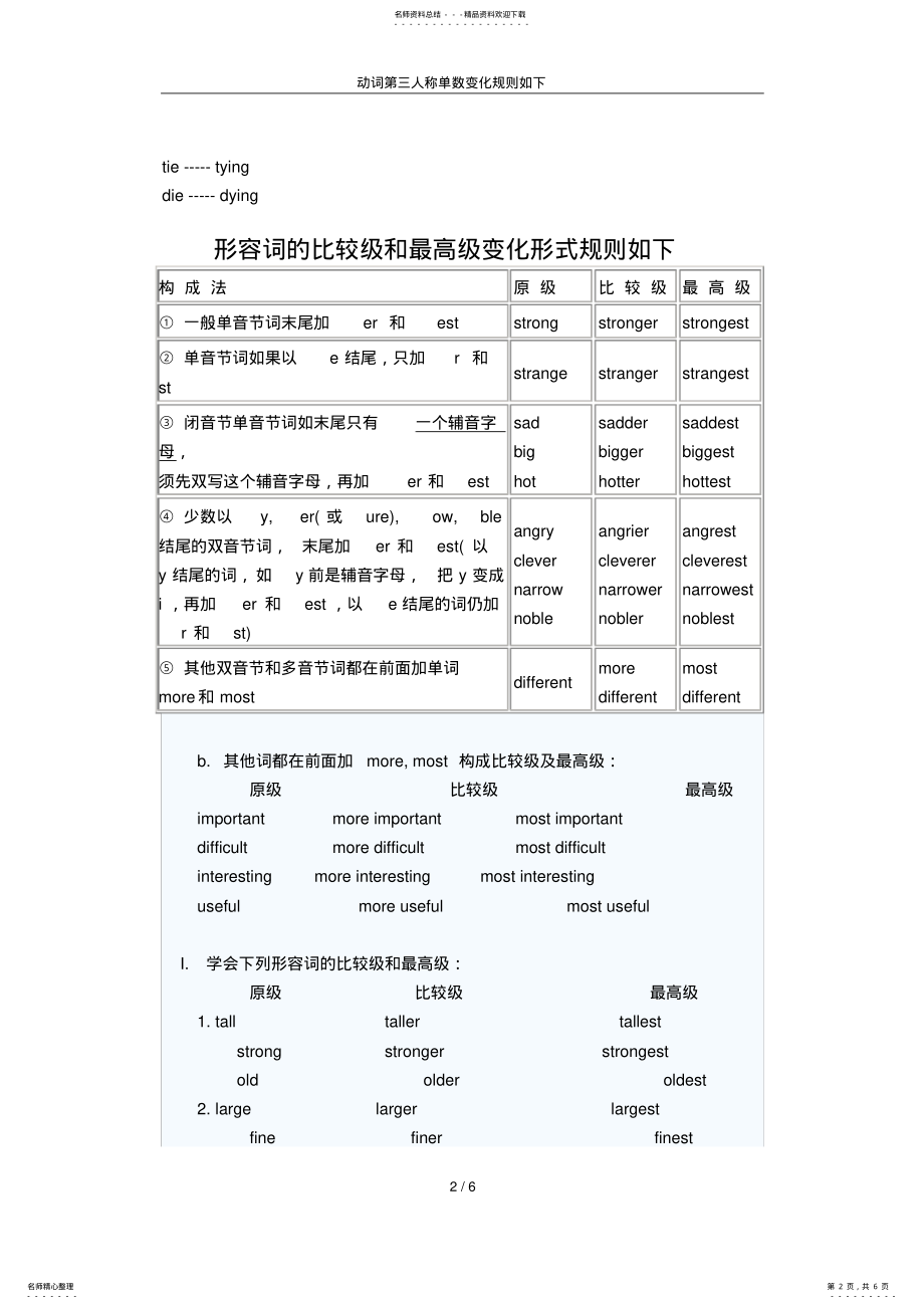 2022年动词第三人称单数变化规则如下 .pdf_第2页