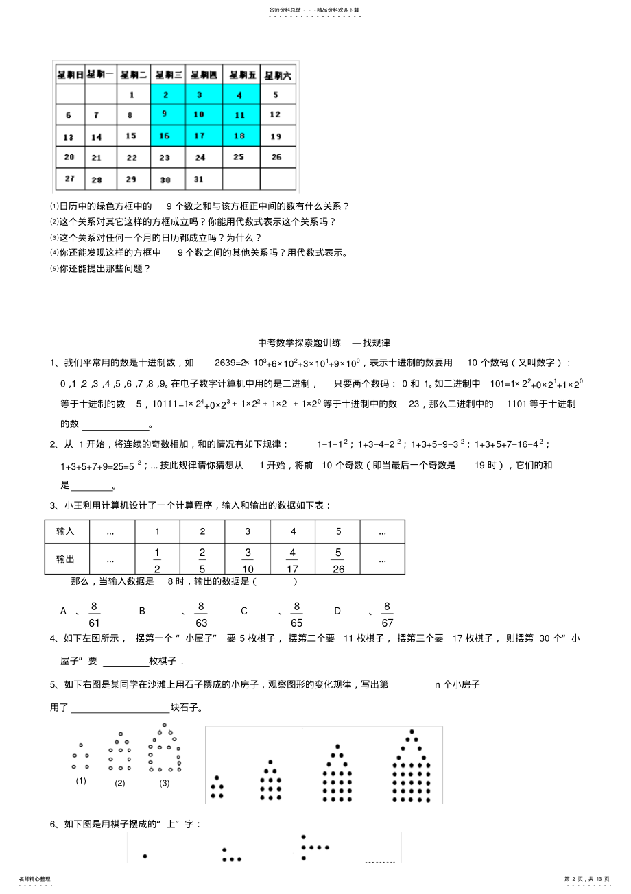 2022年初一数学找规律题讲解 .pdf_第2页