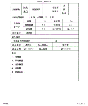 2022年通风设施施工验收记录 .pdf