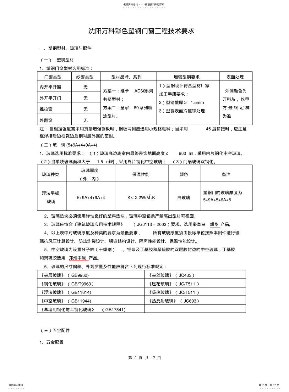 2022年门窗技术要求 .pdf_第2页