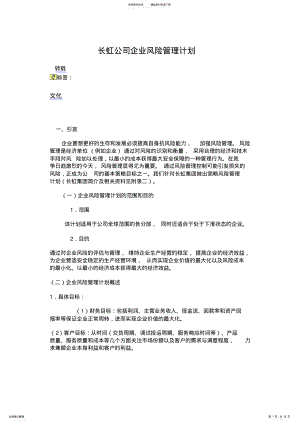 2022年长虹风险管理计划书 .pdf