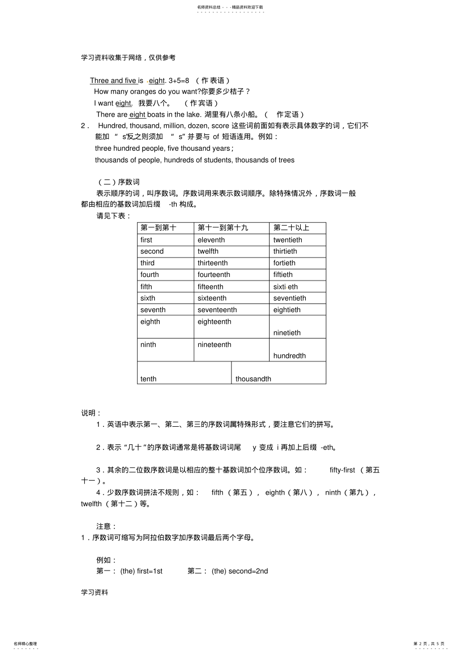 2022年初中英语分类练习—数词用法详解 .pdf_第2页