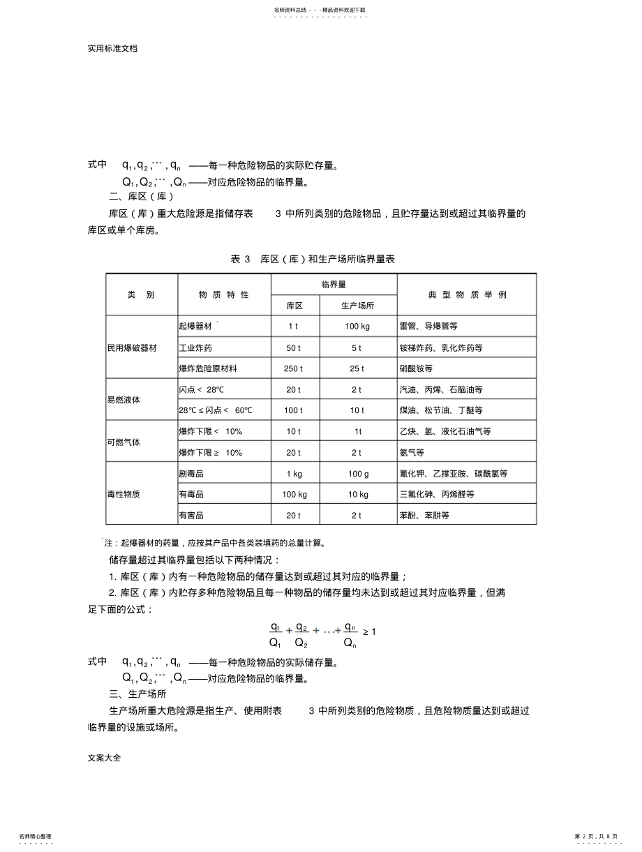 2022年重大危险源辨识依据 .pdf_第2页