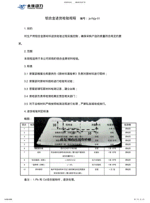 2022年铝合金原材料进货检验规程 .pdf