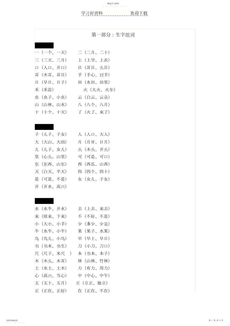 2022年部编版一年级上学期期末复习要点.docx_第1页