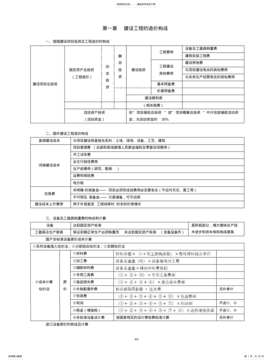 2022年造价工程师计价笔记 .pdf_第1页