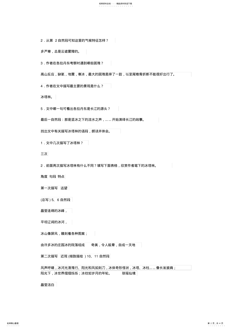 2022年在长江源头格拉丹东教案 .pdf_第2页