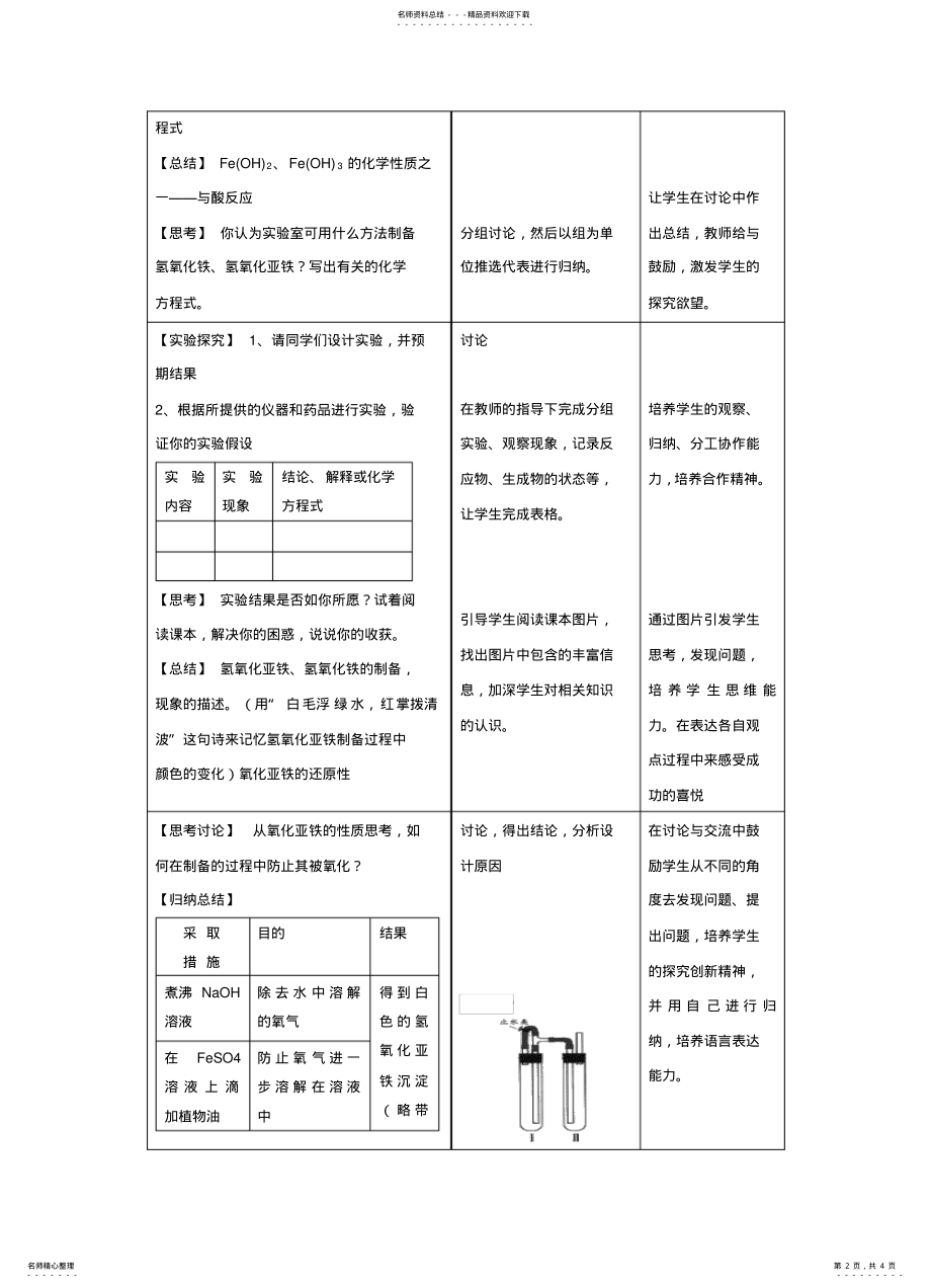 2022年铁的氢氧化物教案 .pdf_第2页