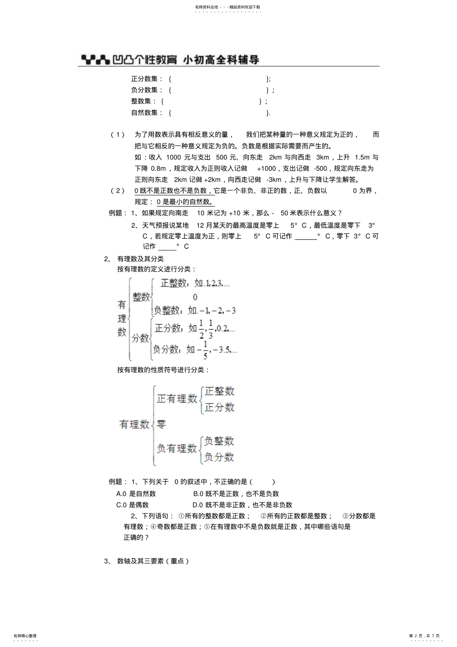 2022年初一数学第一章有理数教案 .pdf_第2页