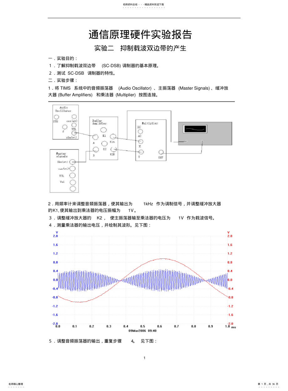 2022年通信原理硬件实验报告 .pdf_第1页