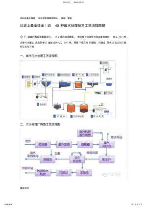 2022年四十种污水处理工艺流程图 .pdf