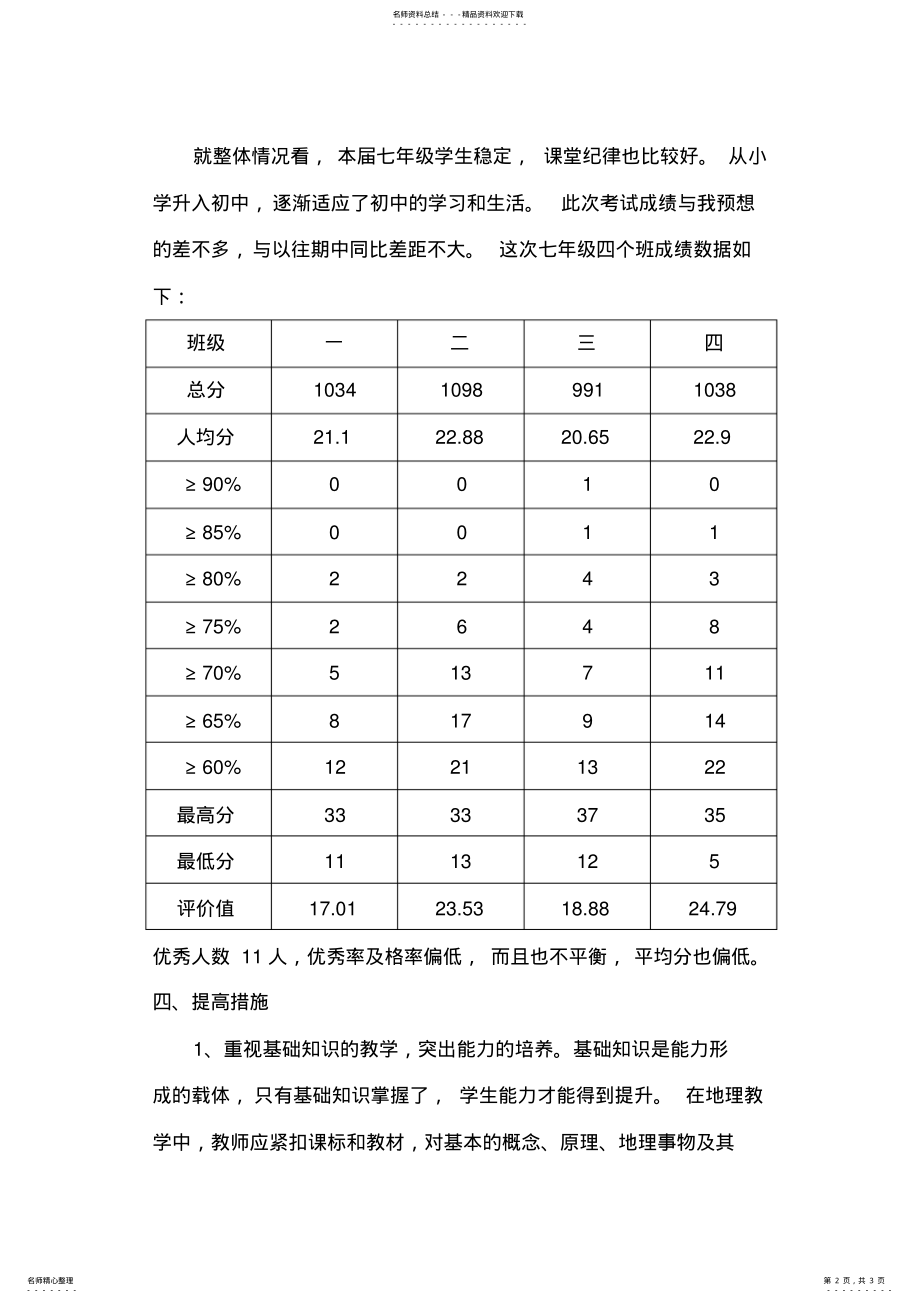 2022年地理期中考试质量分析 .pdf_第2页