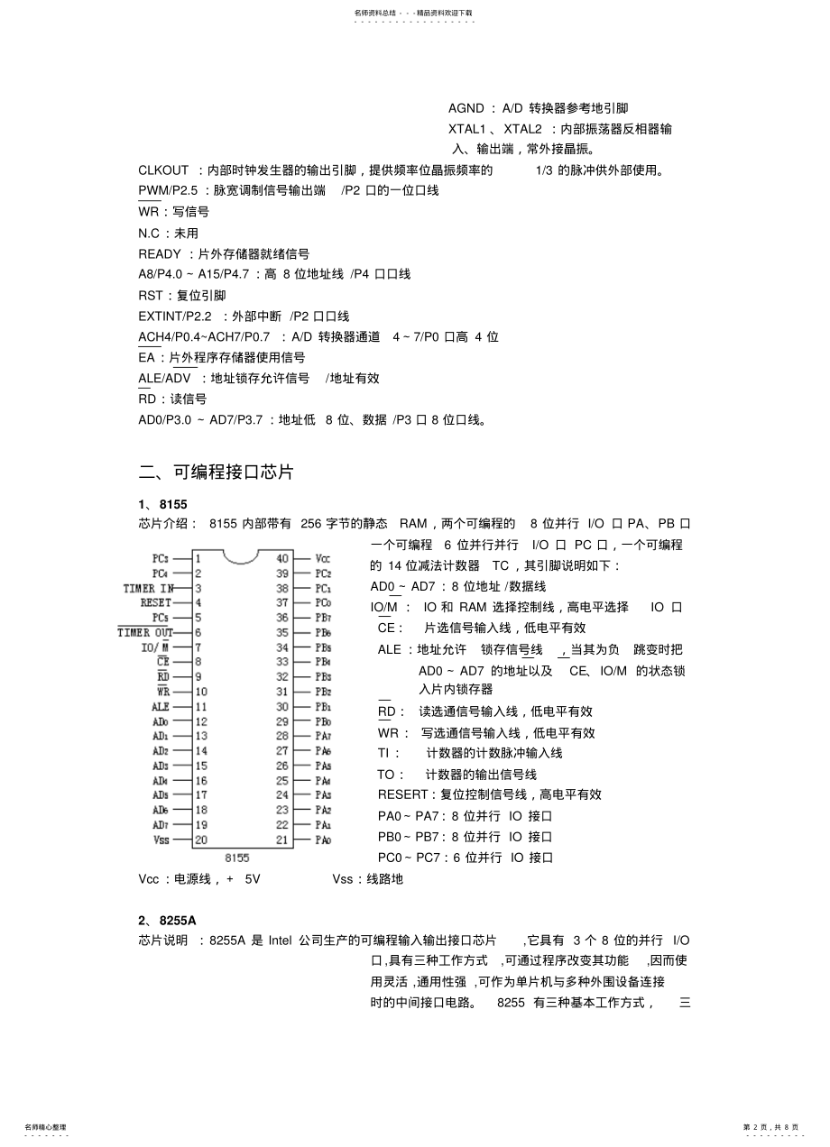 2022年单片机常用芯片资料 .pdf_第2页