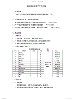 2022年钢结构涂装施工工艺标准 .pdf