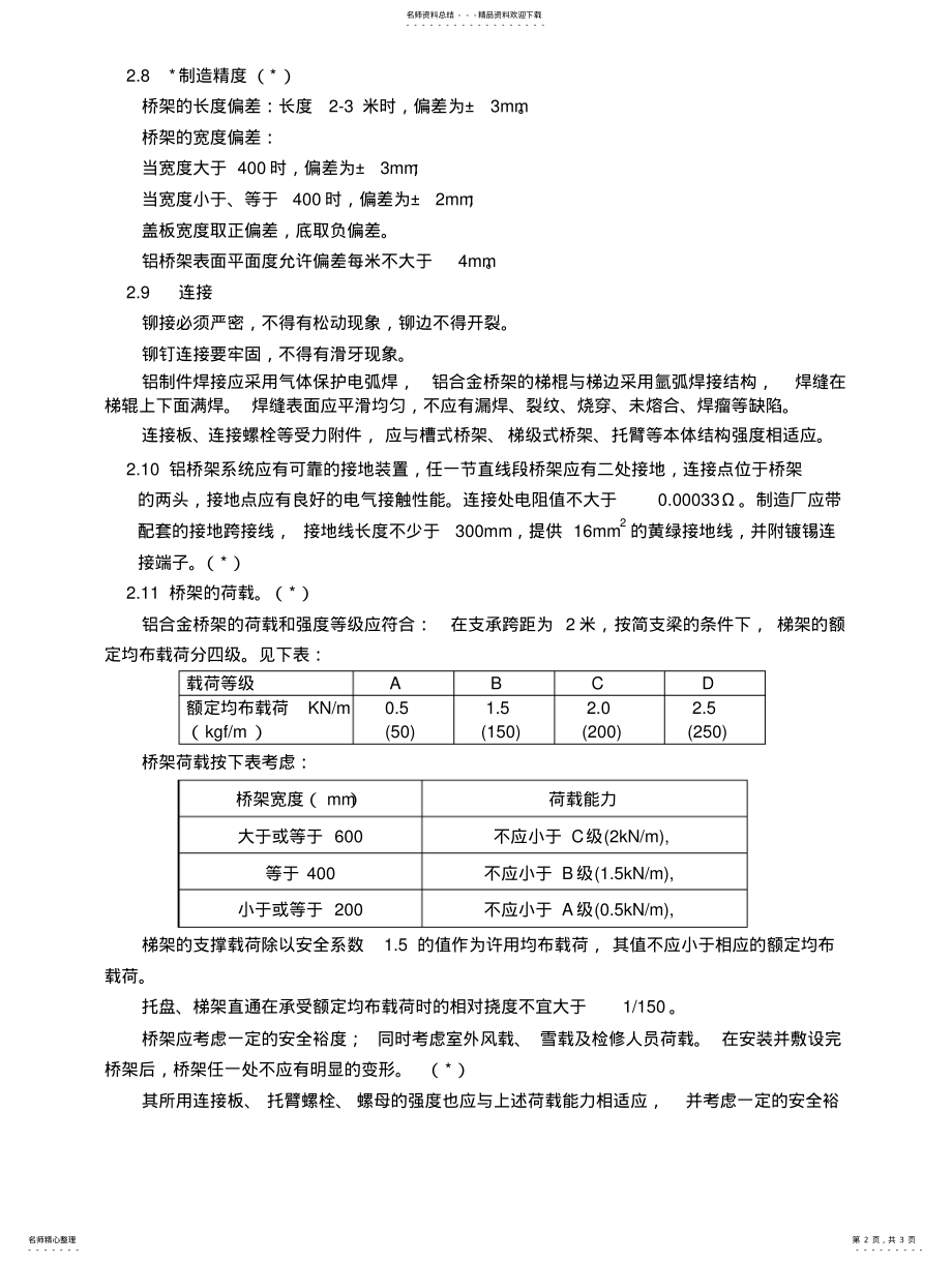 2022年铝合金电缆桥架技术要求 .pdf_第2页