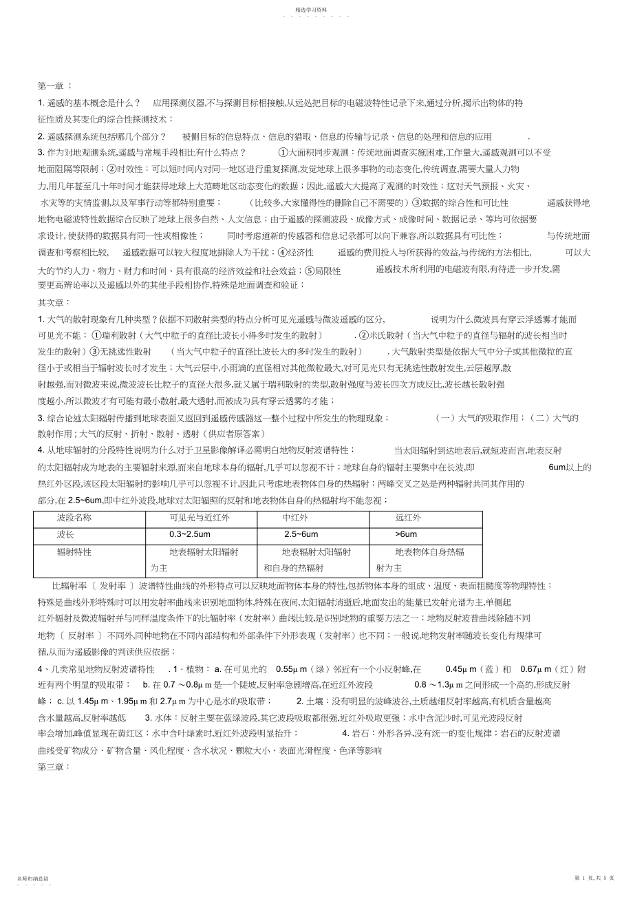 2022年遥感导论复习资料_梅安新版.docx_第1页