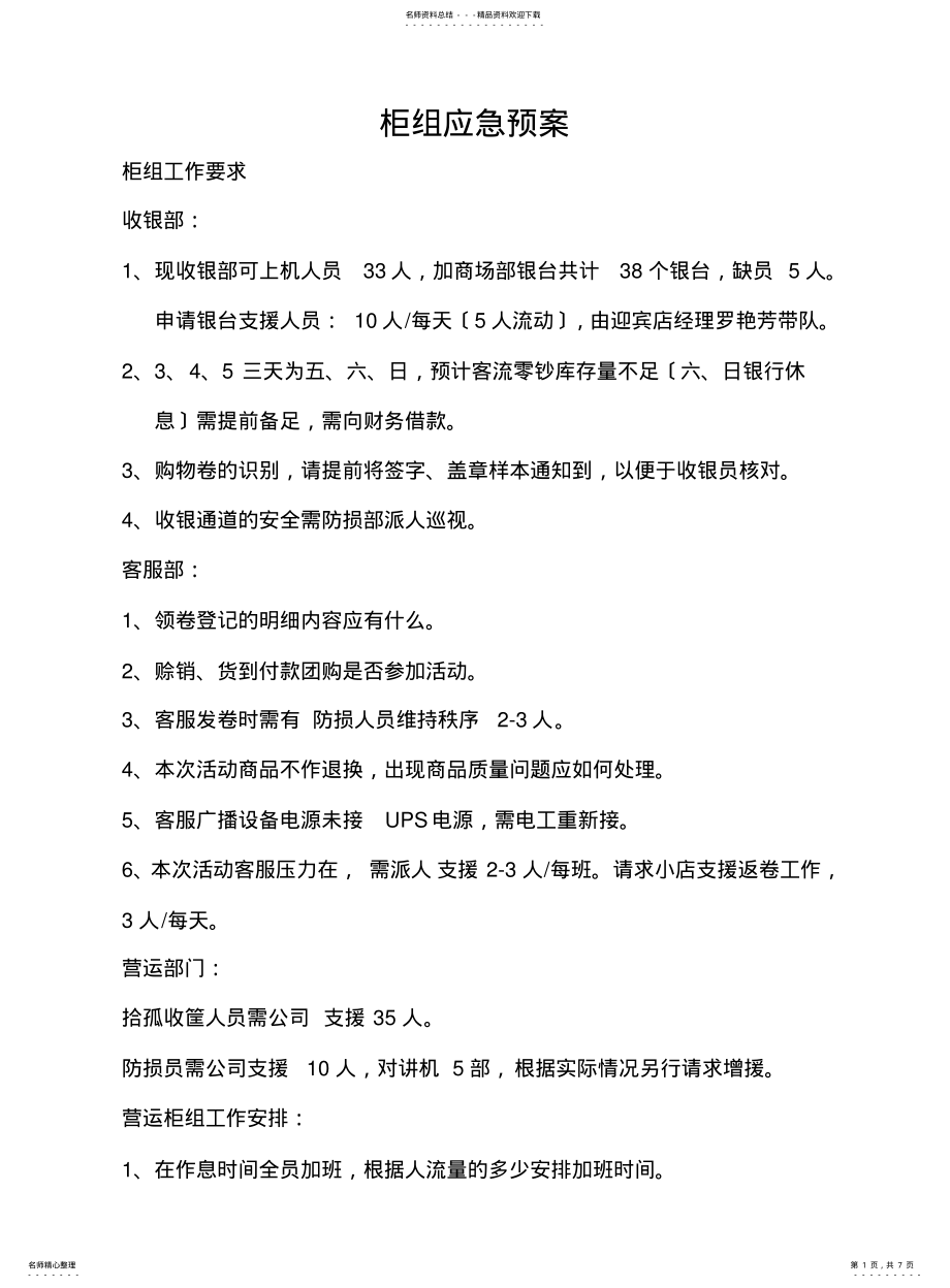 2022年门店应急预案 .pdf_第1页