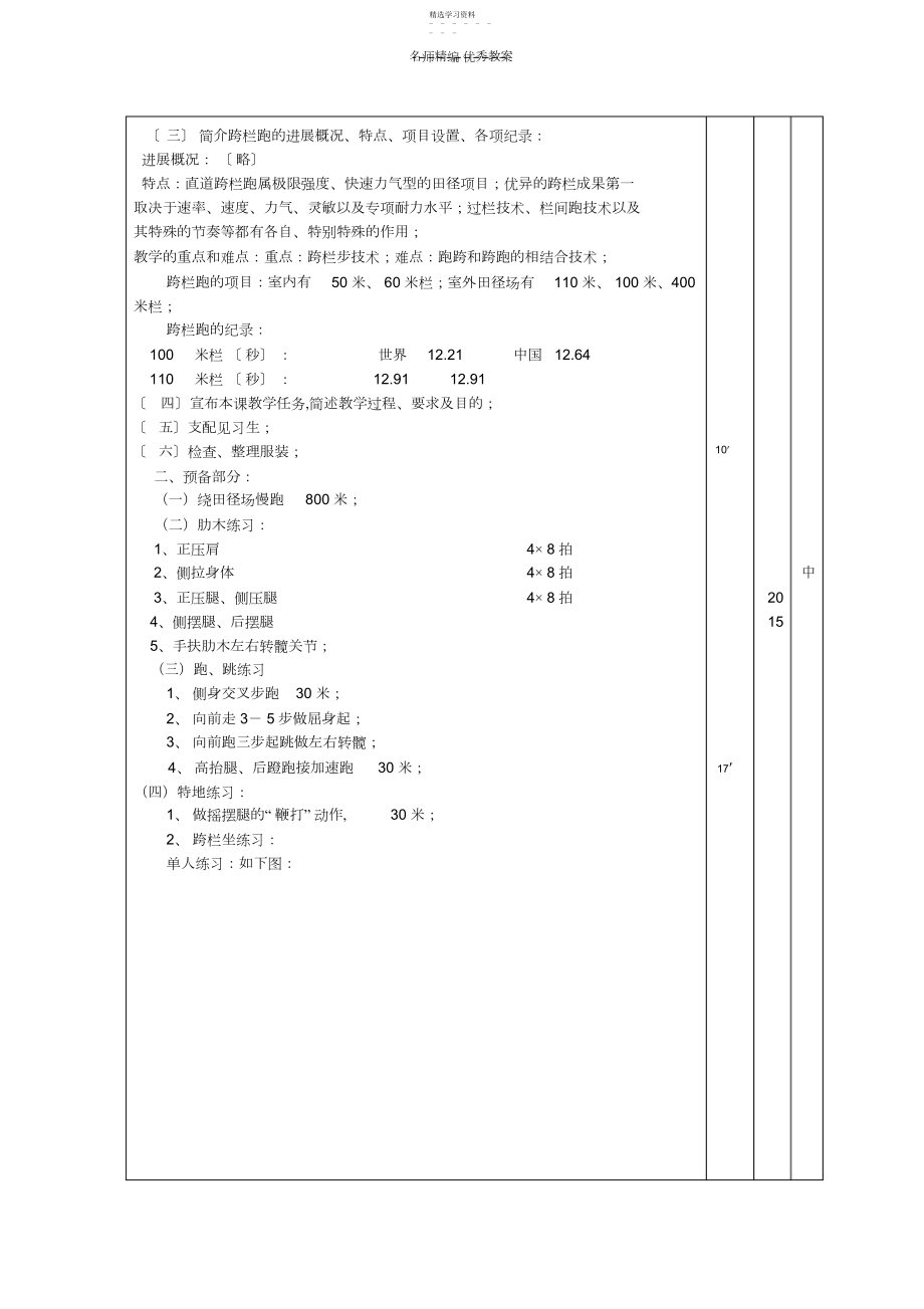 2022年跨栏跑技术教学教案.docx_第2页